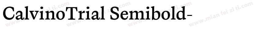 CalvinoTrial Semibold字体转换